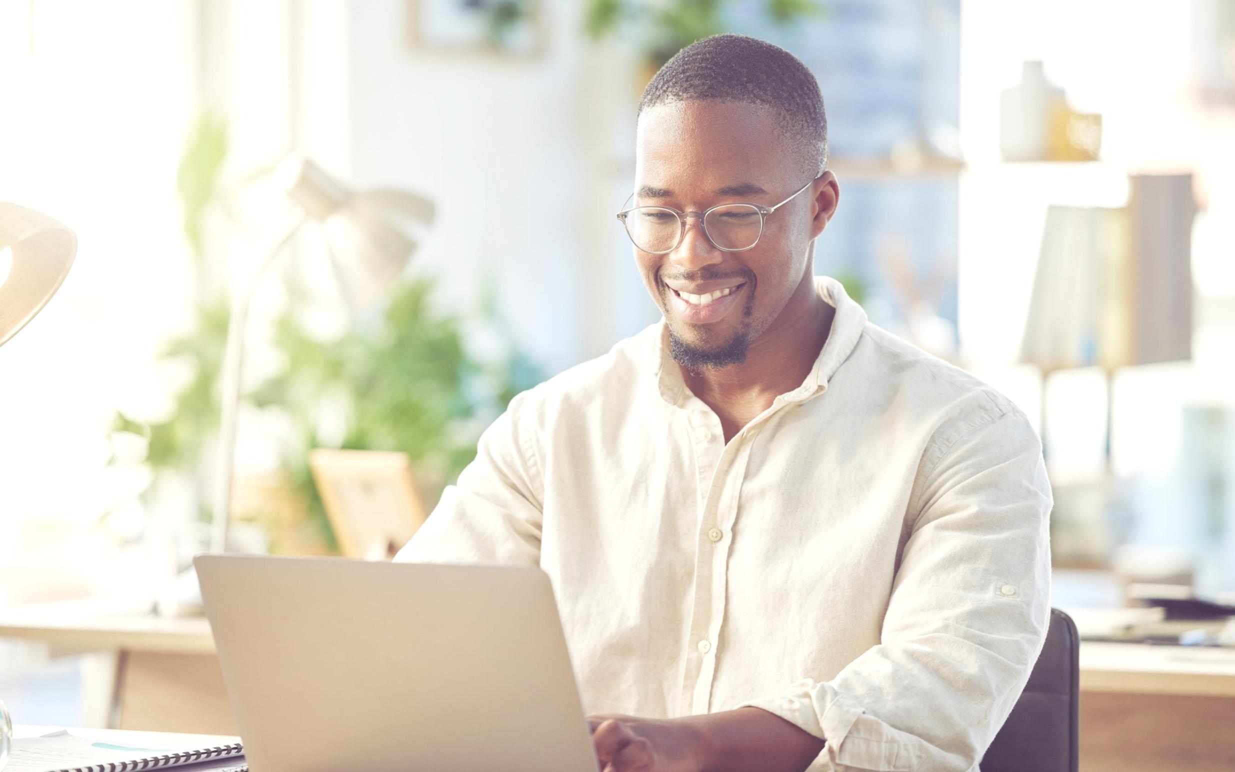 Student accessing course resources